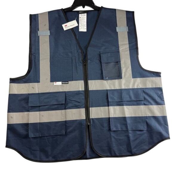Salzmann Other - Salzmann 3M Blue Navy & Gray Safety Vest - Hi-Vis 4XL/5XL